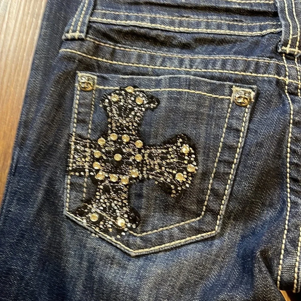 Miss Me Cross Embellished Pockets Skinny Jeans Women’s Size 25 - Picture 5 of 11